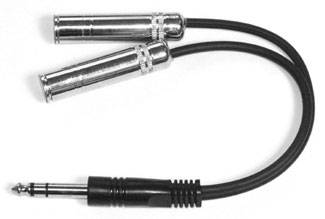 Link Audio 1/4 TRS-M to 2x 1/4-inch Mono-F Y-Cable